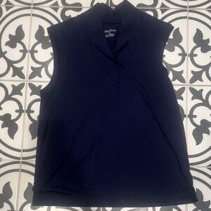 Navy Sleeveless Golf Top